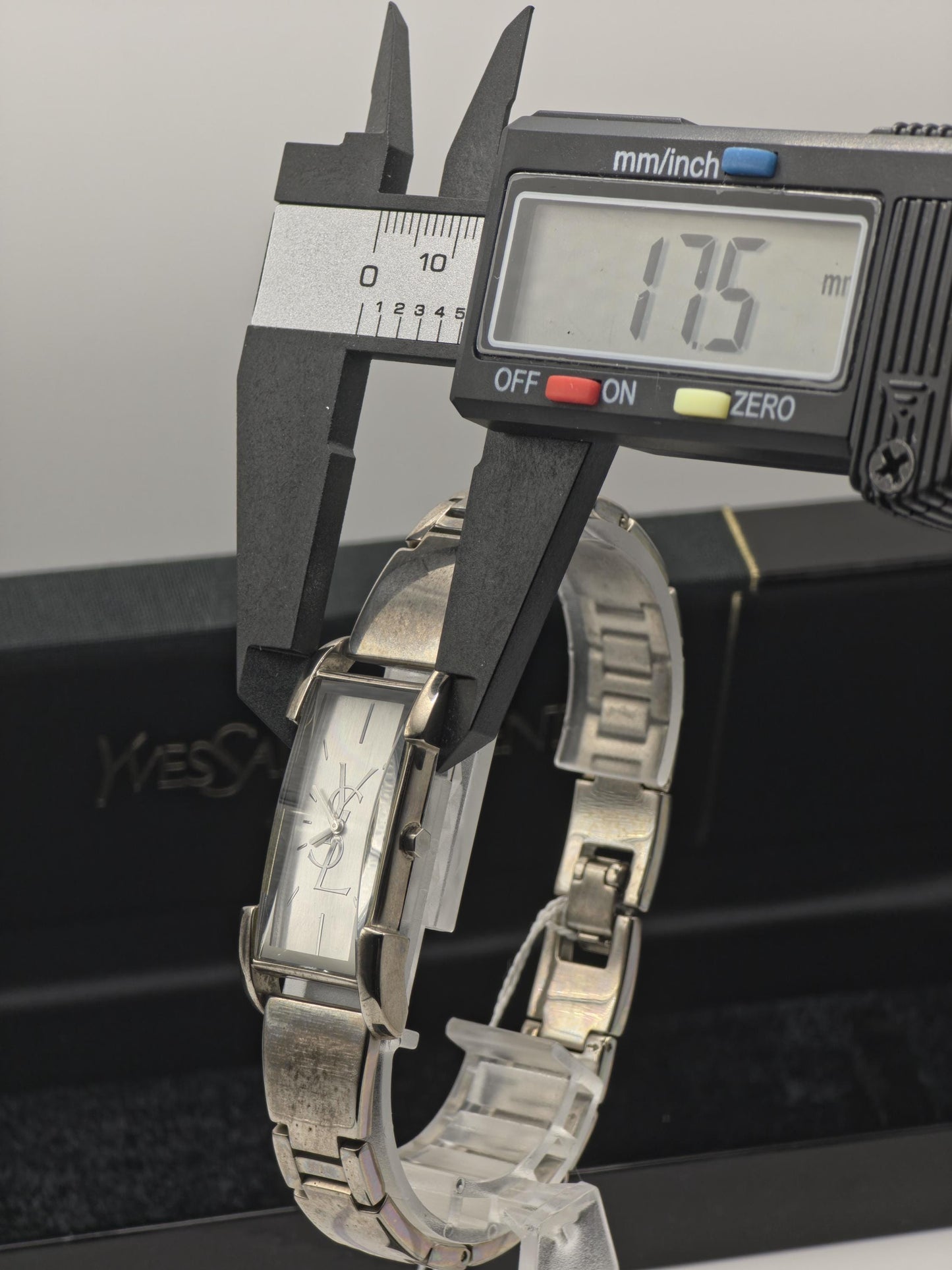 Yves Saint Laurent YSL Women Quartz Slim Bracelet Watch Silver Dial Box Tag | - 302