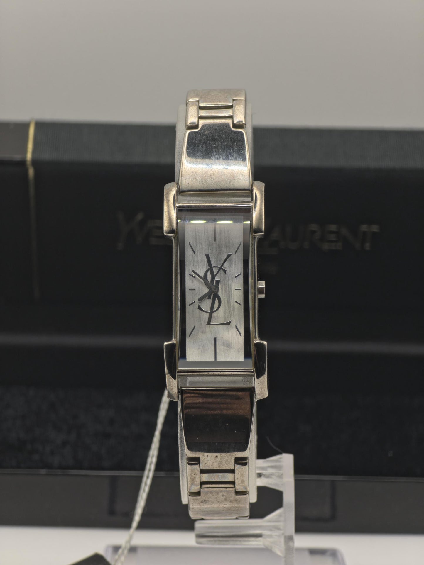 Yves Saint Laurent YSL Women Quartz Slim Bracelet Watch Silver Dial Box Tag | - 302