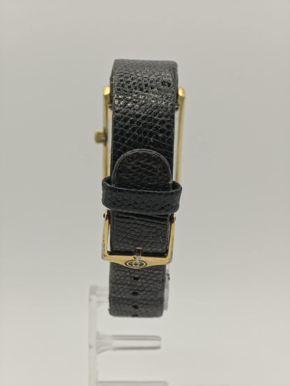 Gucci Quartz Women Black Dial GG Logo Gold Tone Case Classic | - 305
