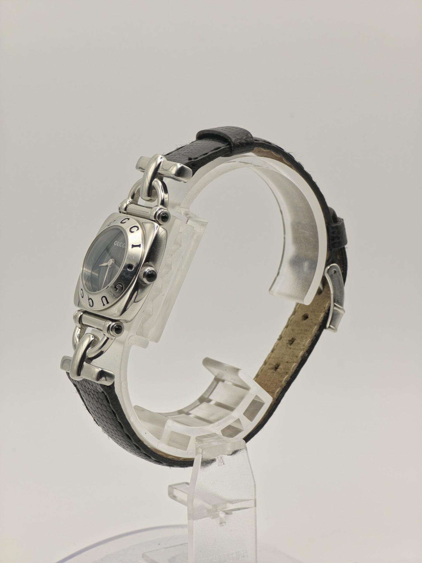 Gucci 6300L Women Quartz Black Dial Horsebit Design Steel Watch | - 307