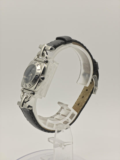 Gucci 6300L Women Quartz Black Dial Horsebit Design Steel Watch | - 307