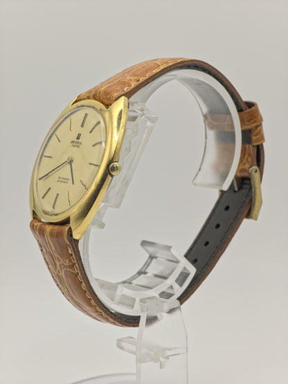 Universal Genève Gilt Shadow Automatic 566101 Gold Tone Men Vintage Watch | -313