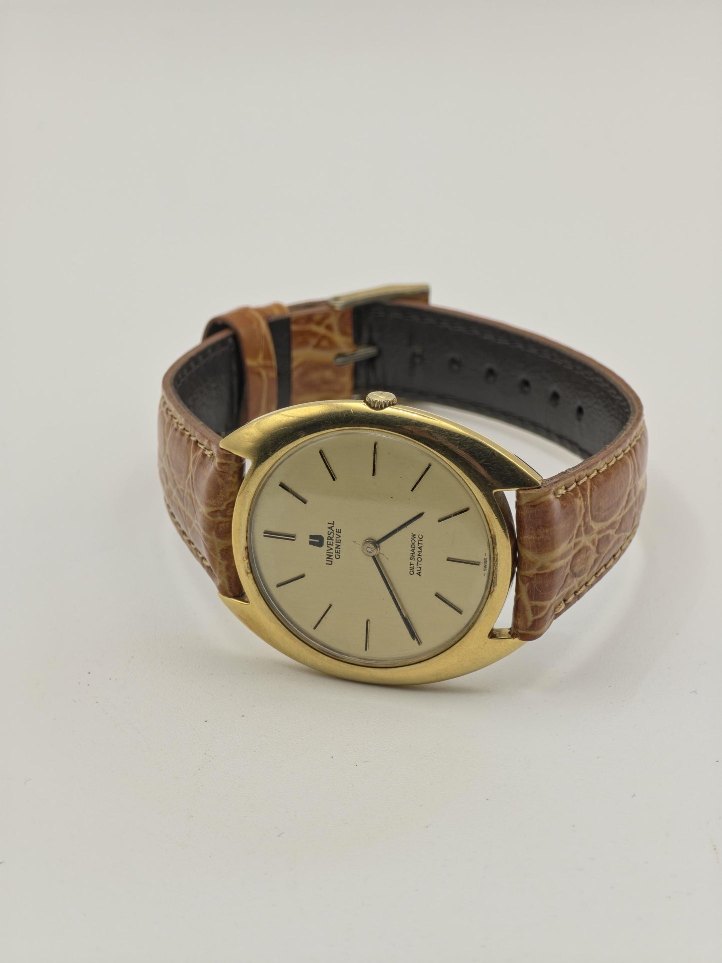 Universal Genève Gilt Shadow Automatic 566101 Gold Tone Men Vintage Watch | -313