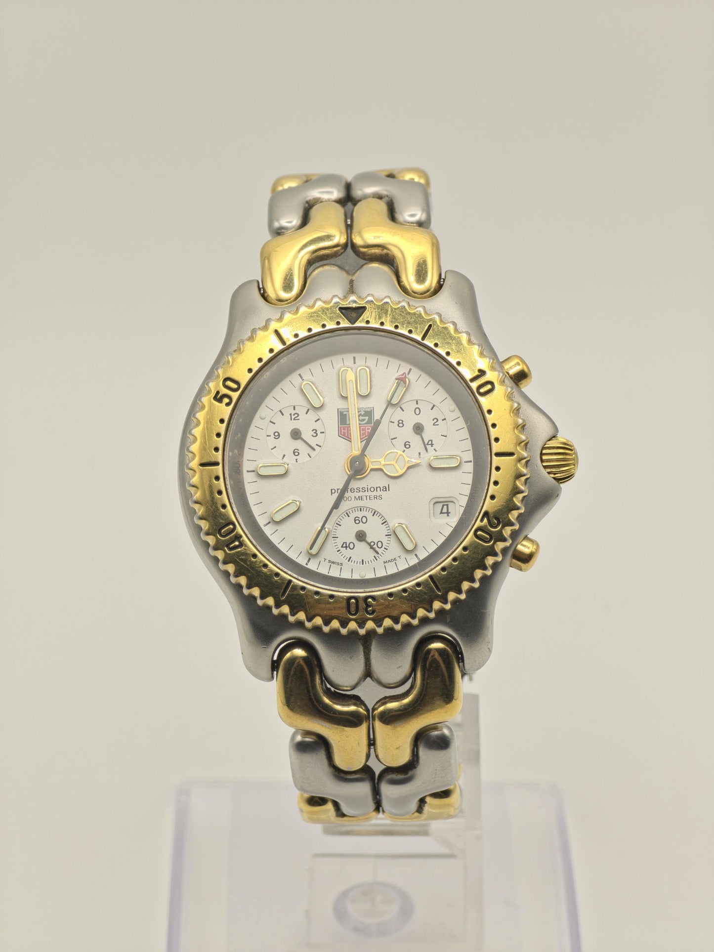 TAG Heuer S35.006M Professional 200M Chronograph Two Tone Men Vintage Quartz Watch | - 317