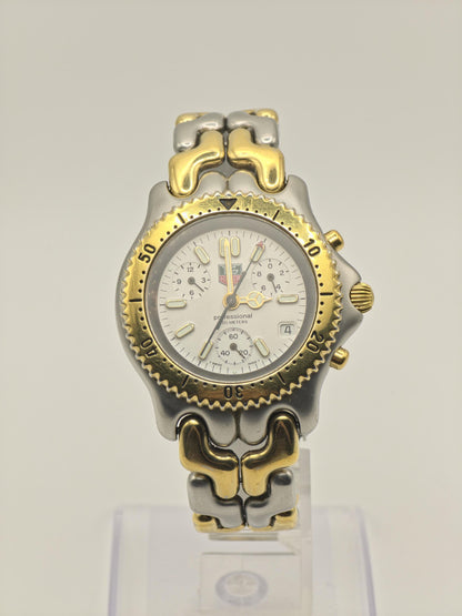 TAG Heuer S35.006M Professional 200M Chronograph Two Tone Men Vintage Quartz Watch | - 317