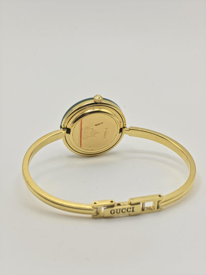Gucci 1100L Gold Tone Bangle Women Vintage Quartz Watch Boxed | - 320