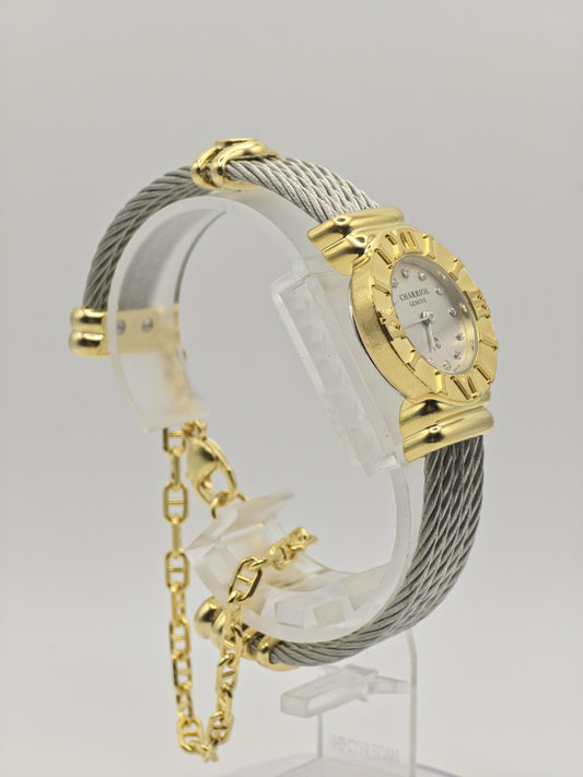 Charriol Geneve 028S Women Quartz Silver Dial Cable Bracelet Swiss | - 304