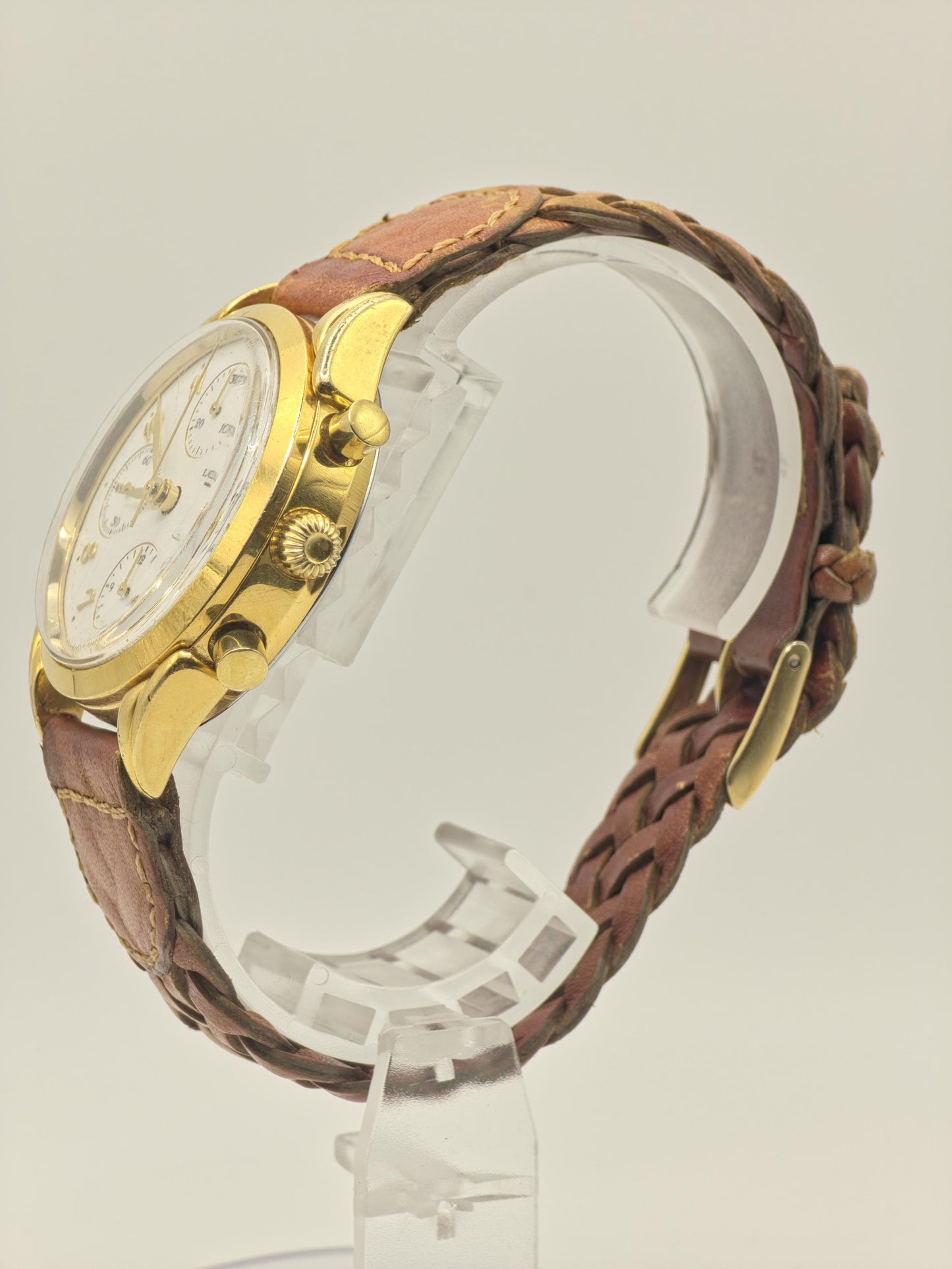 Vintage Longines Automatic Chronograph Men’s Watch Ref. L4 642 2 Gold Tone Swiss - 326