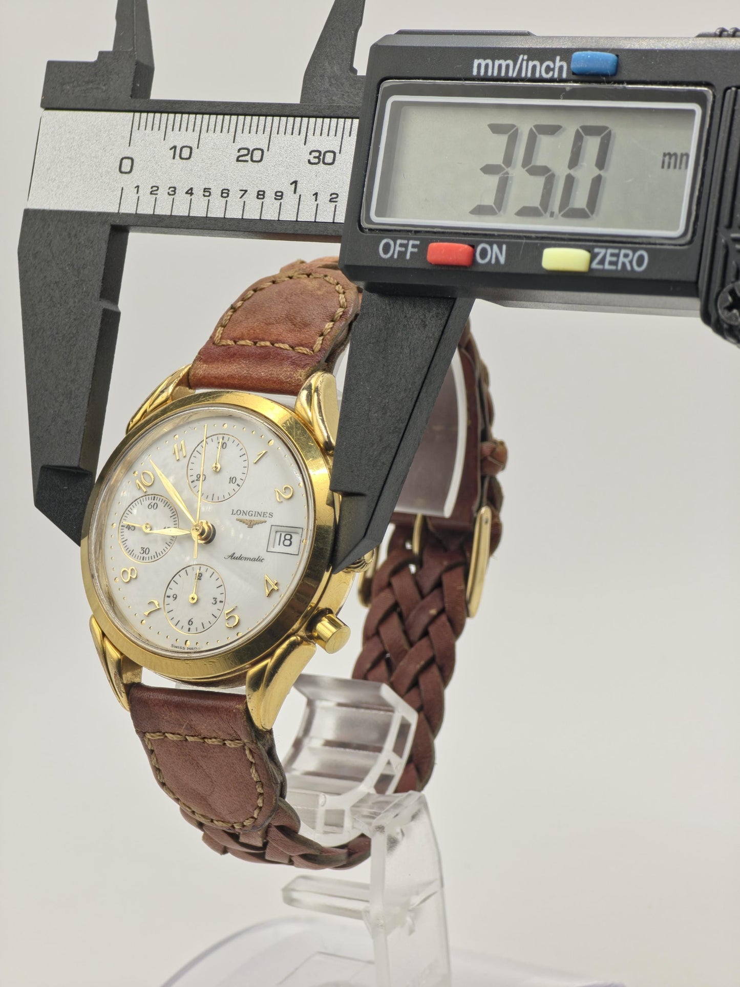 Vintage Longines Automatic Chronograph Men’s Watch Ref. L4 642 2 Gold Tone Swiss - 326