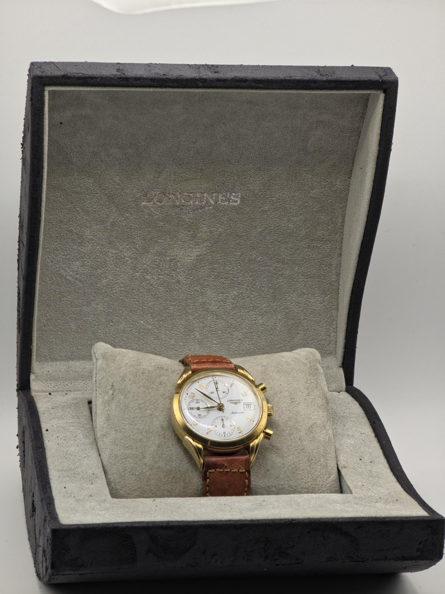 Vintage Longines Automatic Chronograph Men’s Watch Ref. L4 642 2 Gold Tone Swiss - 326