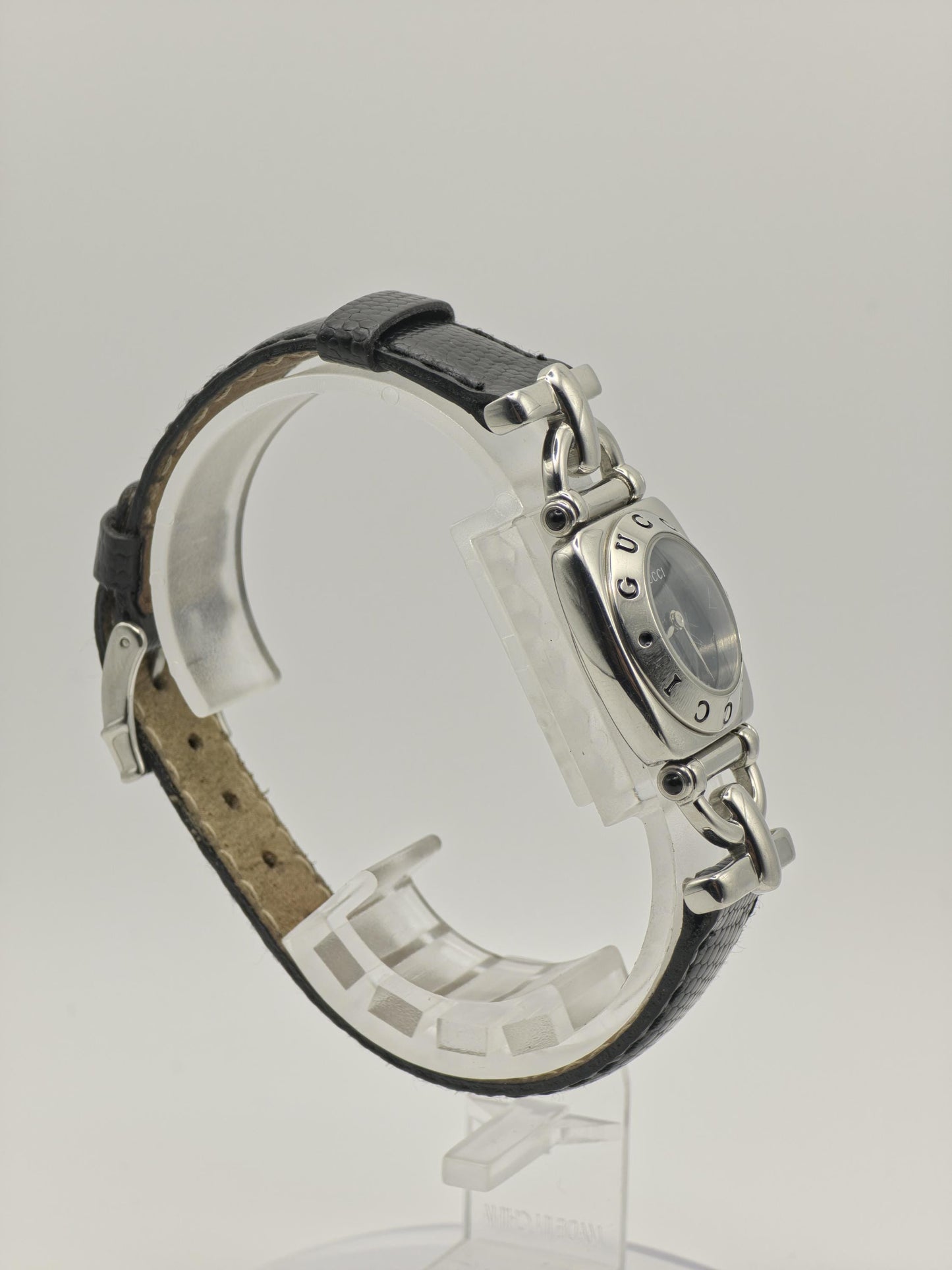 Gucci 6300L Women Quartz Black Dial Horsebit Design Steel Watch | - 307