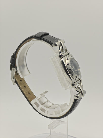 Gucci 6300L Women Quartz Black Dial Horsebit Design Steel Watch | - 307