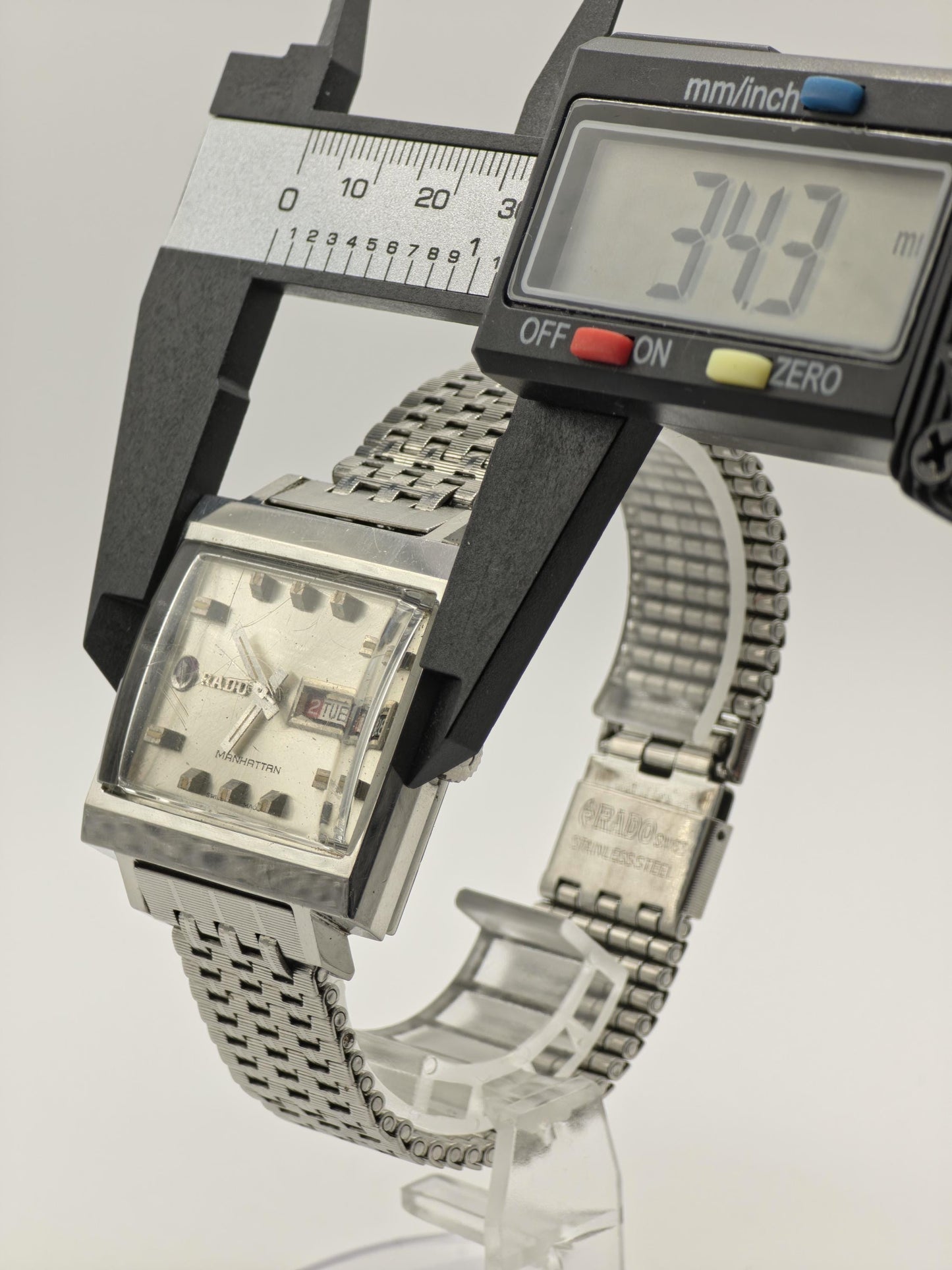 Rado Manhattan Automatic Day Date Men Vintage Steel Swiss Watch | - 309