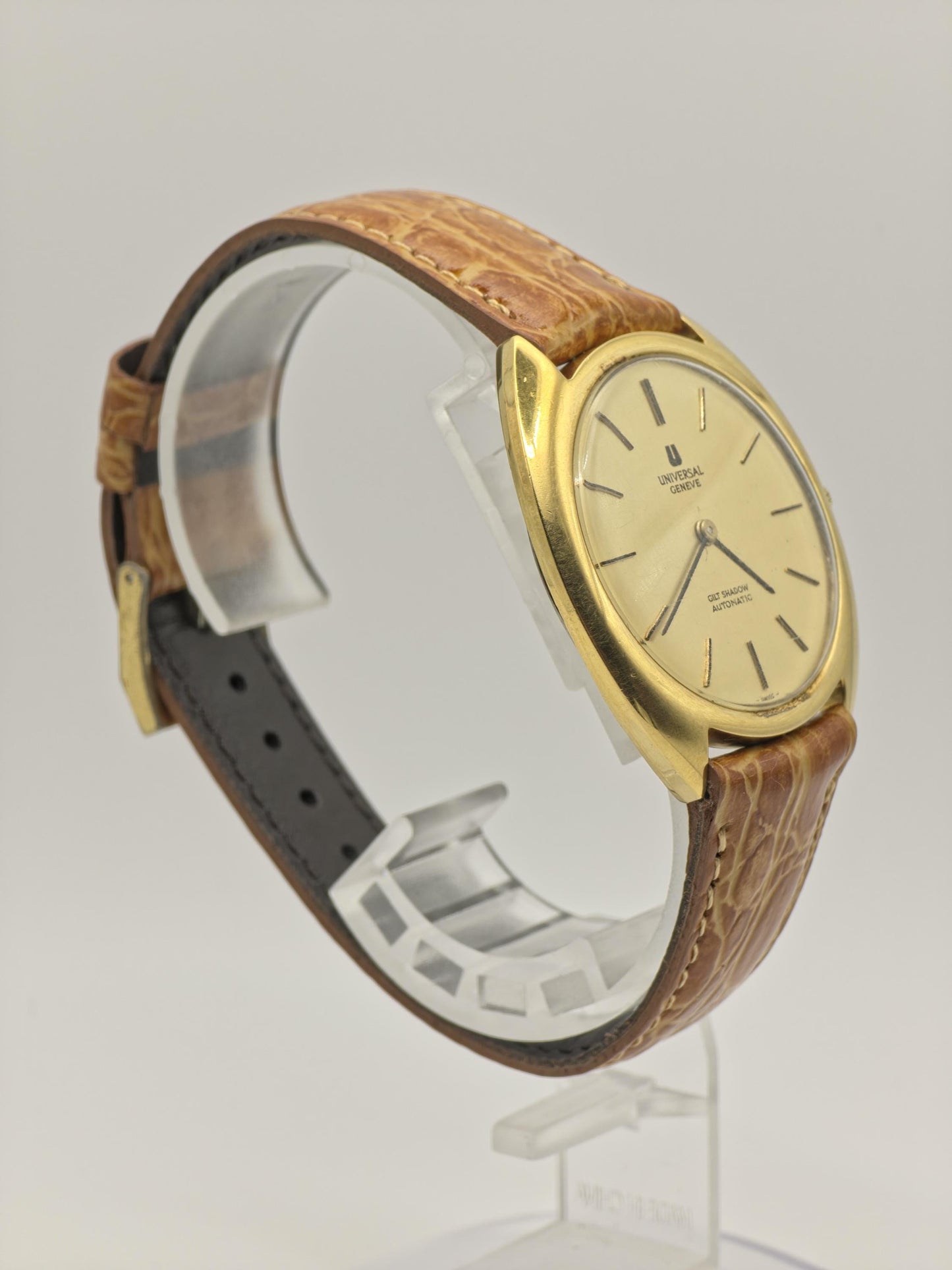 Universal Genève Gilt Shadow Automatic 566101 Gold Tone Men Vintage Watch | -313