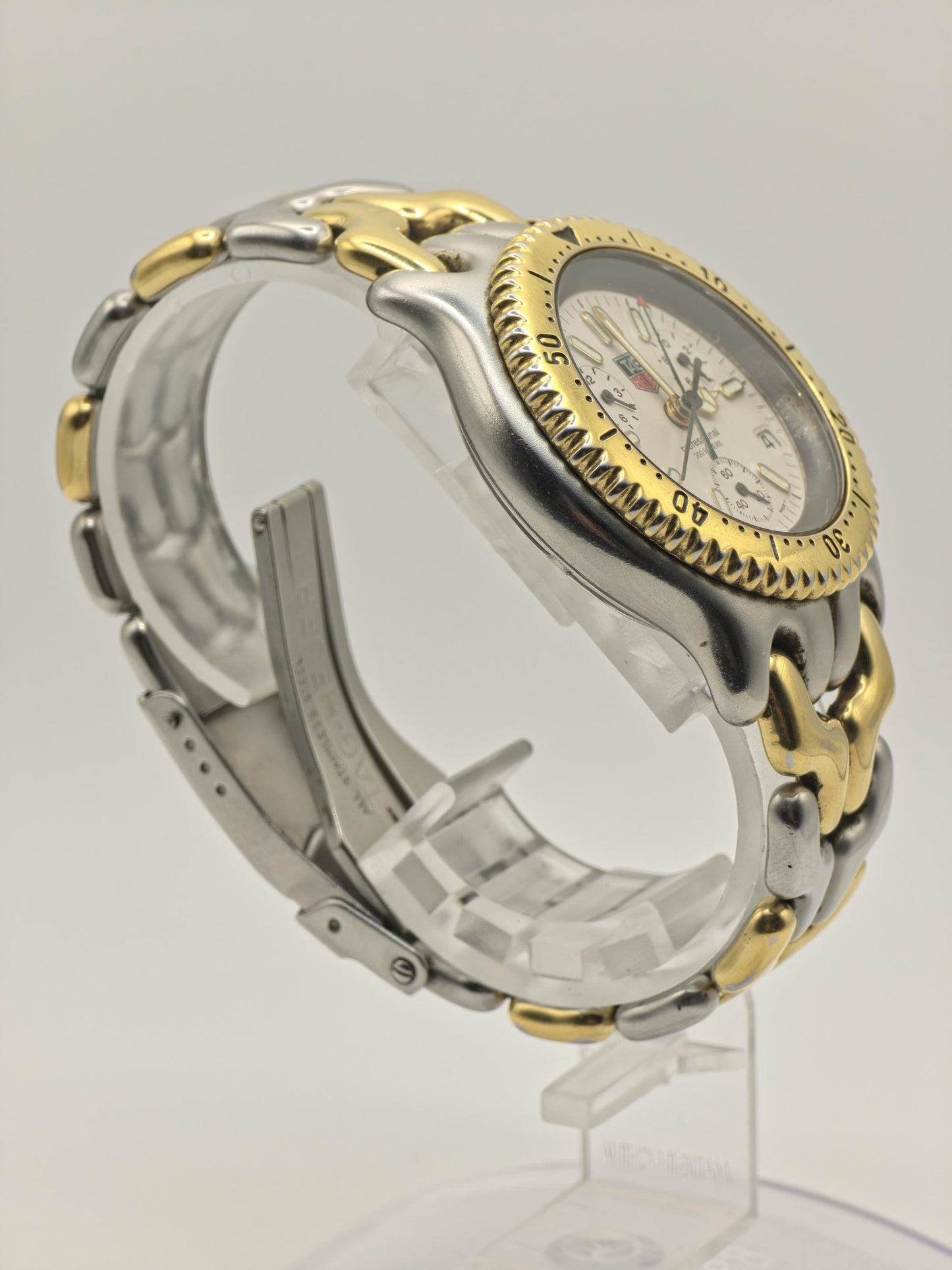 TAG Heuer S35.006M Professional 200M Chronograph Two Tone Men Vintage Quartz Watch | - 317
