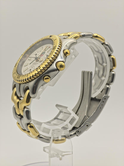 TAG Heuer S35.006M Professional 200M Chronograph Two Tone Men Vintage Quartz Watch | - 317