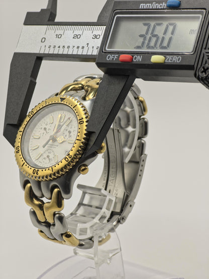 TAG Heuer S35.006M Professional 200M Chronograph Two Tone Men Vintage Quartz Watch | - 317