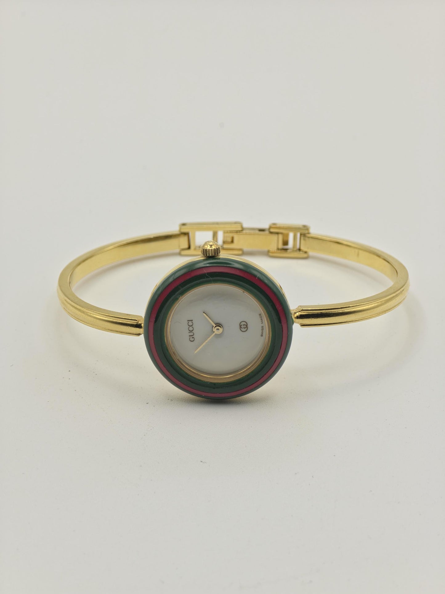 Gucci 1100L Gold Tone Bangle Women Vintage Quartz Watch Boxed | - 320