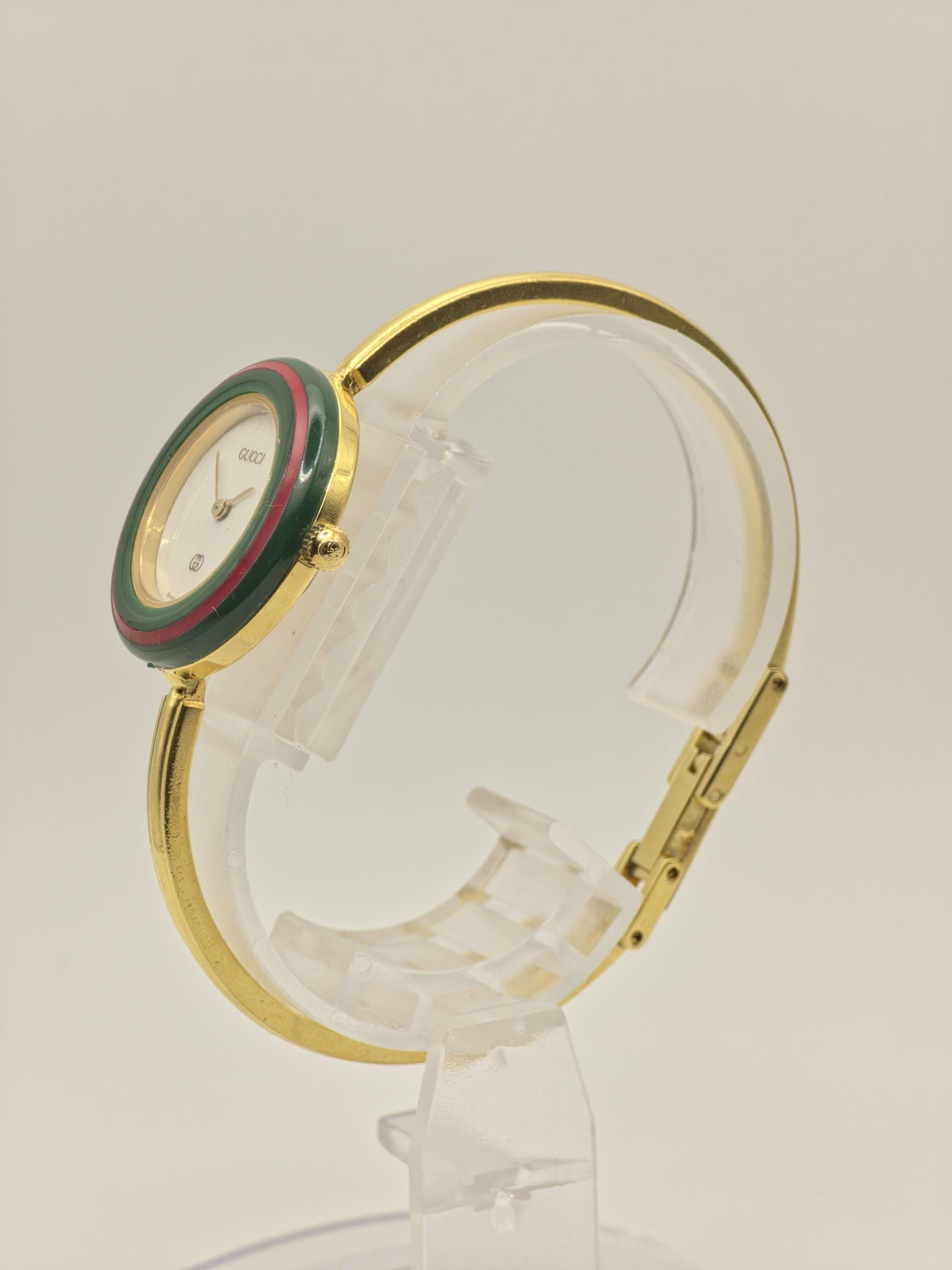 Gucci 1100L Gold Tone Bangle Women Vintage Quartz Watch Boxed | - 320