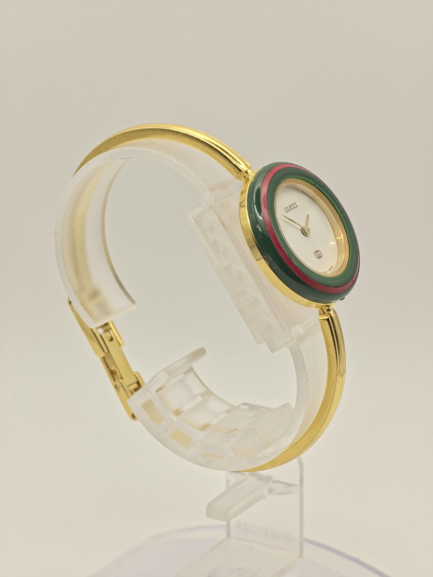 Gucci 1100L Gold Tone Bangle Women Vintage Quartz Watch Boxed | - 320