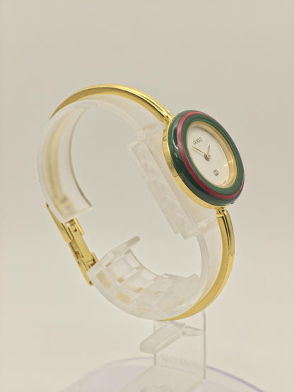 Gucci 1100L Gold Tone Bangle Women Vintage Quartz Watch Boxed | - 320
