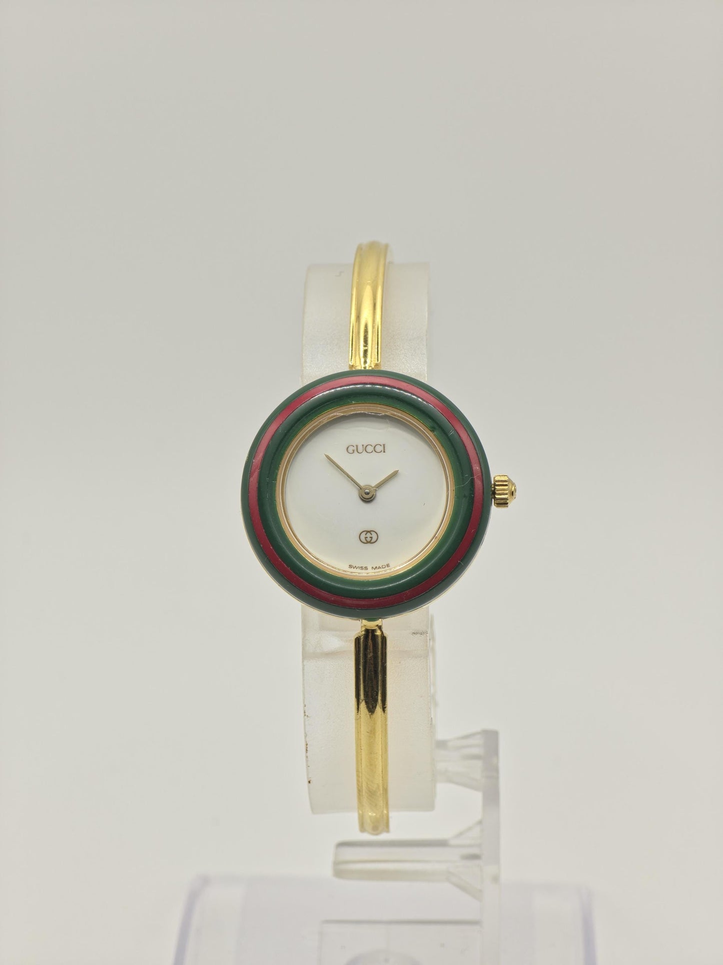 Gucci 1100L Gold Tone Bangle Women Vintage Quartz Watch Boxed | - 320