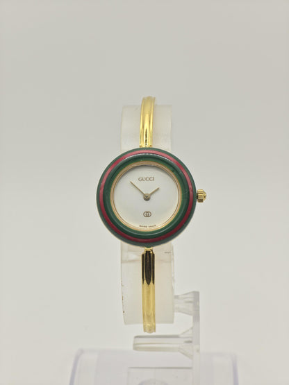 Gucci 1100L Gold Tone Bangle Women Vintage Quartz Watch Boxed | - 320