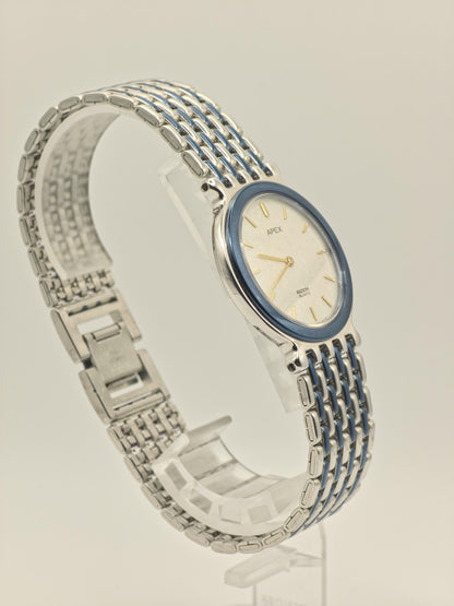 Apex Ricoh Quartz JWCII Stainless Steel Blue Accent Men Vintage Watch | - 321