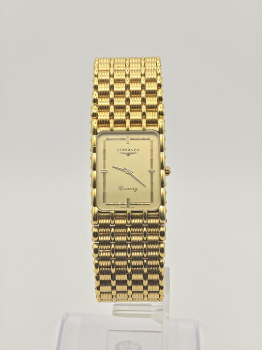 Vintage Longines Quartz Gold Tone Tank Watch Men’s | Couple Set Model - 324
