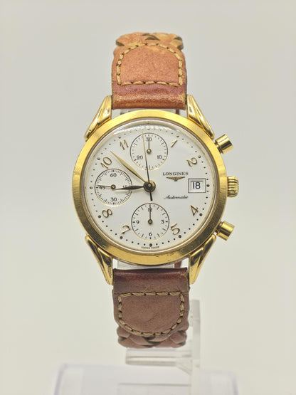 Vintage Longines Automatic Chronograph Men’s Watch Ref. L4 642 2 Gold Tone Swiss - 326