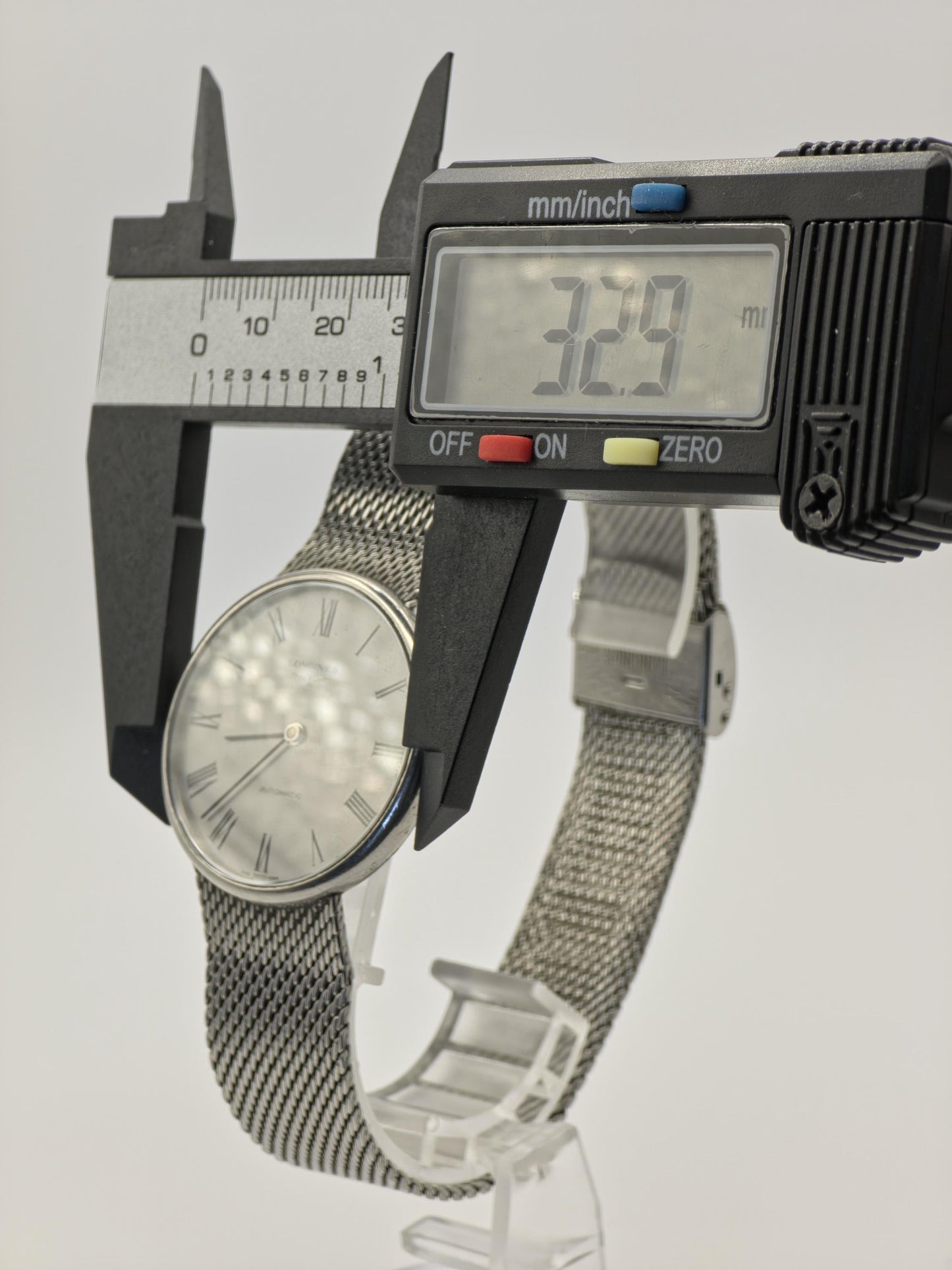 Vintage Longines Automatic Silver Dial Mesh Bracelet Men’s Watch Swiss Made - 327