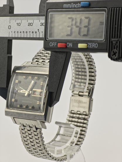 Vintage Rado Manhattan Men’s Automatic Watch Day Date Square TV Dial Swiss Made - 330