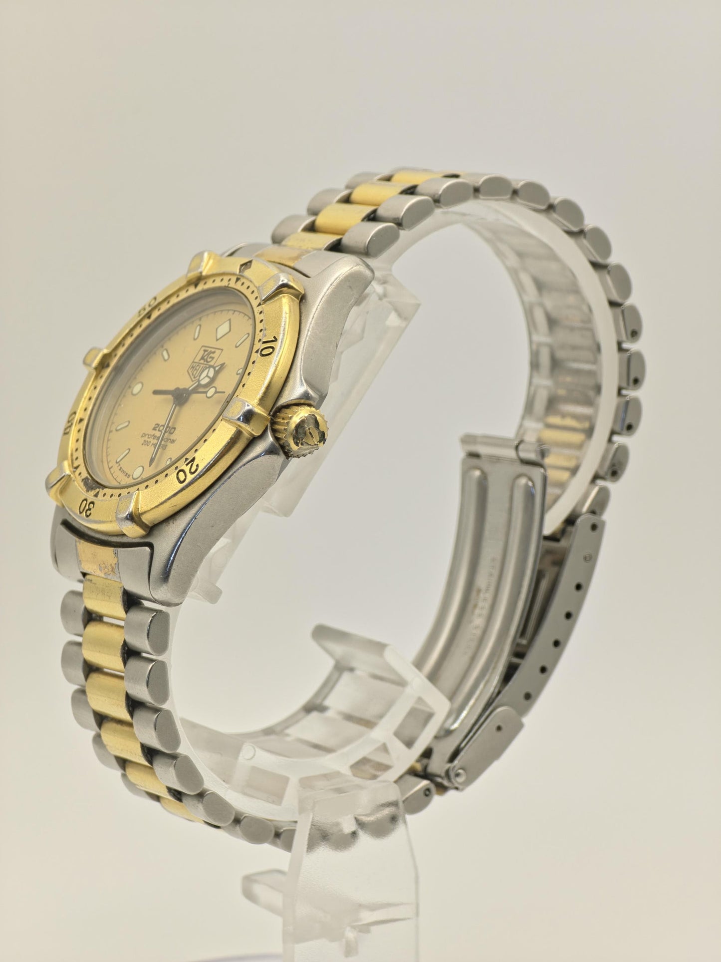 Vintage TAG Heuer 2000 Professional Unisex Watch Two Tone Quartz 200M Swiss Made - 331