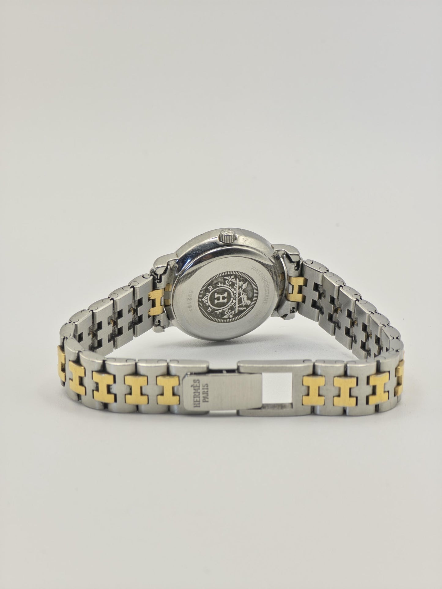 Vintage Hermès Women’s Watch Two Tone Stainless Steel Quartz Box Papers Extra Links - 334