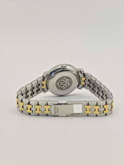 Vintage Hermès Women’s Watch Two Tone Stainless Steel Quartz Box Papers Extra Links - 334