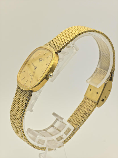 Vintage Longines Quartz Men’s Watch Gold Tone Textured Dial Swiss Made - 329