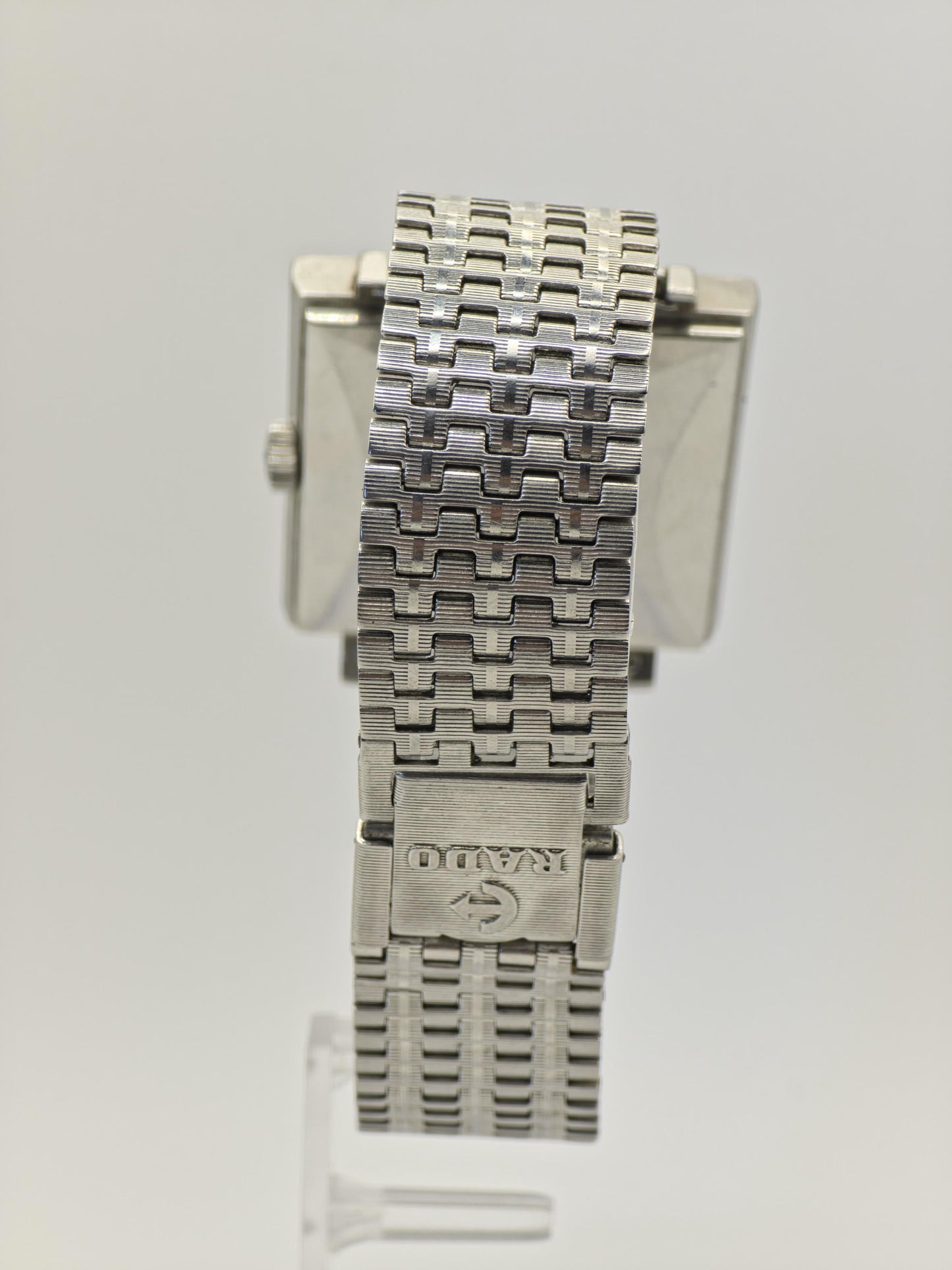 Vintage Rado Manhattan Men’s Automatic Watch Day Date Square TV Dial Swiss Made - 330