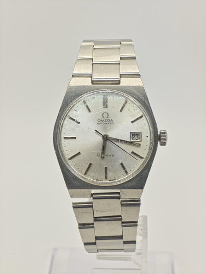 Vintage Omega Genève Men’s Automatic Watch Stainless Steel Date Swiss Made - 332