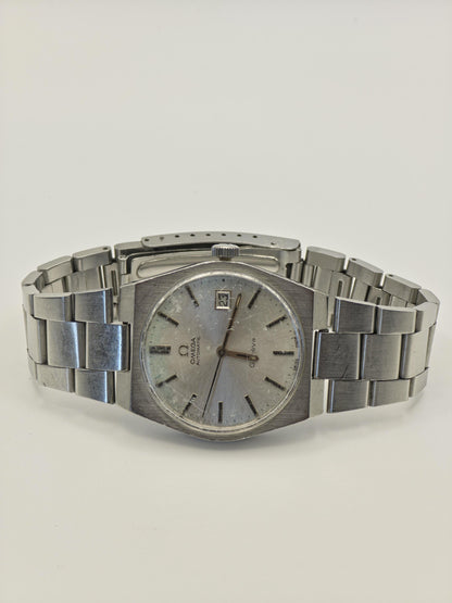 Vintage Omega Genève Men’s Automatic Watch Stainless Steel Date Swiss Made - 332