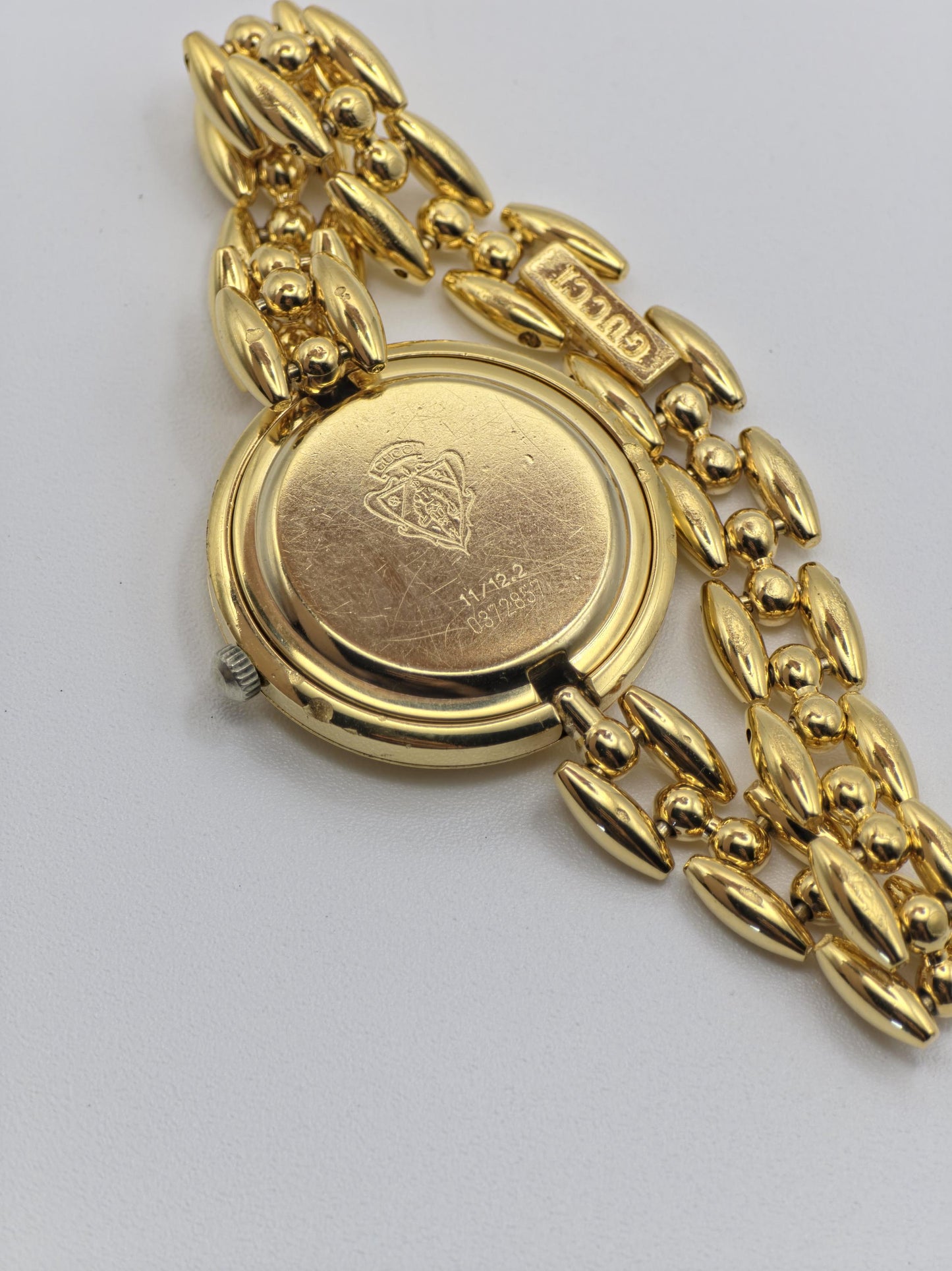 Vintage Gucci 11/12.2 Women’s Watch Gold Tone Bangle Bracelet Swiss Made - 333
