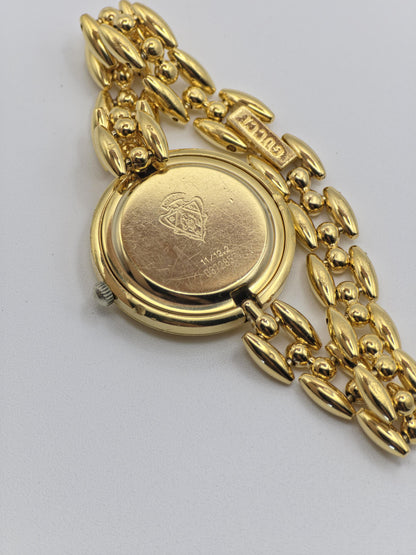 Vintage Gucci 11/12.2 Women’s Watch Gold Tone Bangle Bracelet Swiss Made - 333