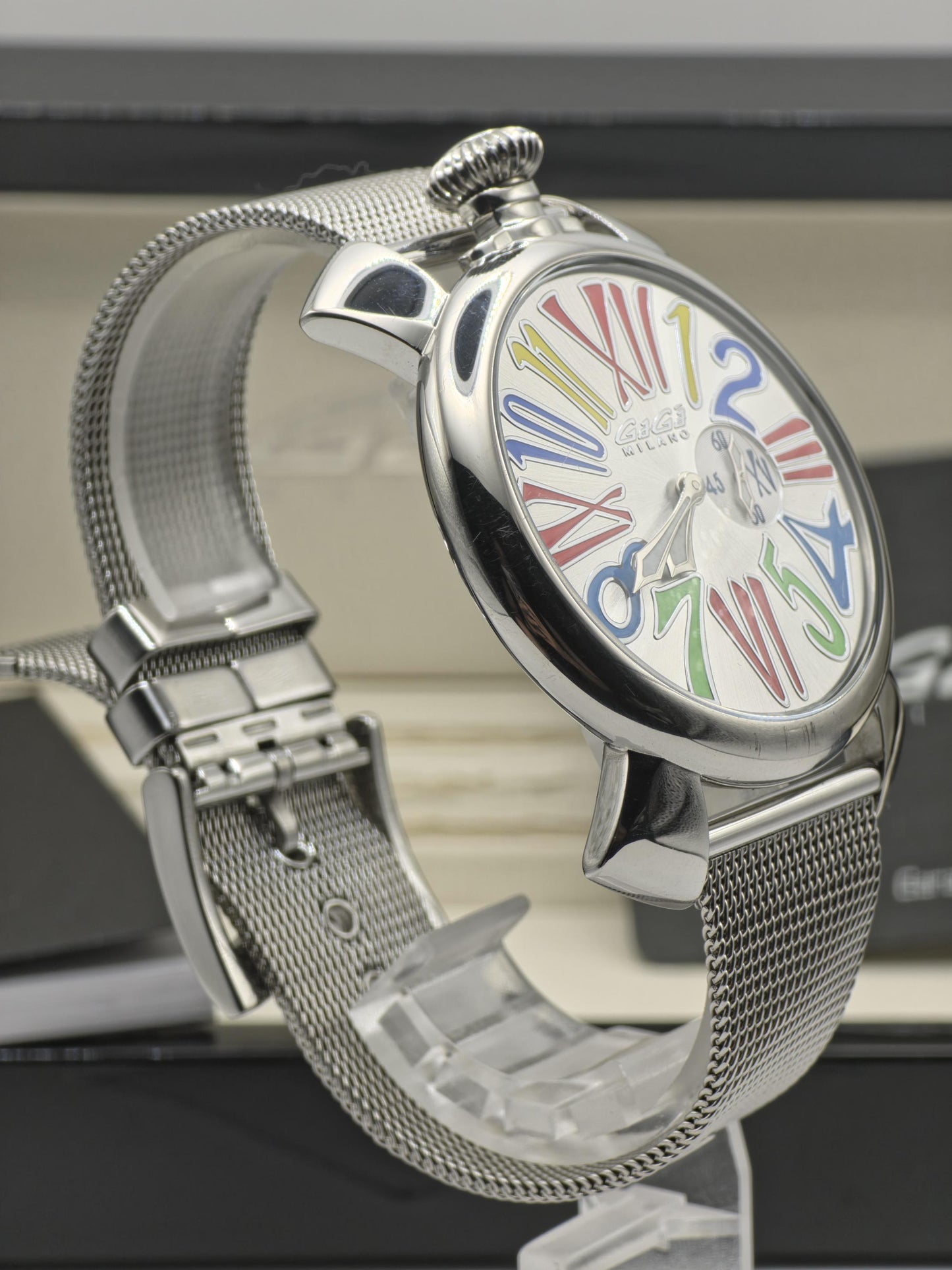 Vintage GaGa Milano Men's Watch Manuale Slim Quartz Box Papers Booklet - 336