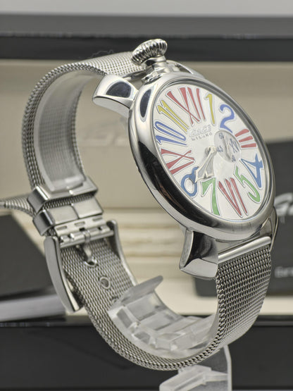 Vintage GaGa Milano Men's Watch Manuale Slim Quartz Box Papers Booklet - 336