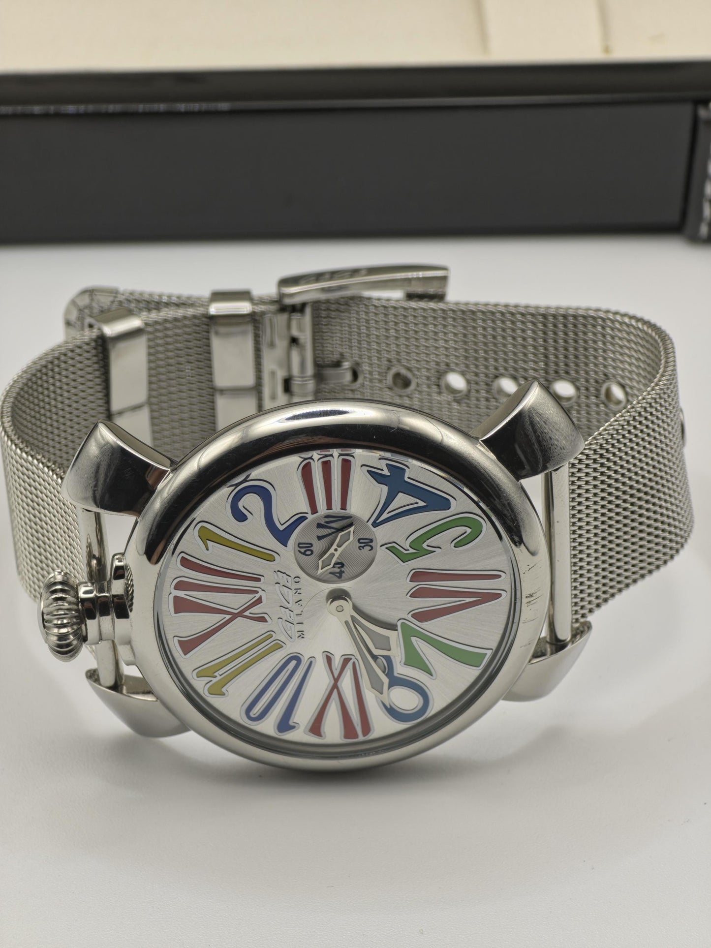 Vintage GaGa Milano Men's Watch Manuale Slim Quartz Box Papers Booklet - 336