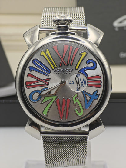 Vintage GaGa Milano Men's Watch Manuale Slim Quartz Box Papers Booklet - 336