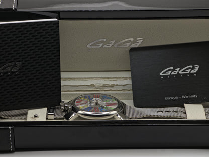 Vintage GaGa Milano Men's Watch Manuale Slim Quartz Box Papers Booklet - 336