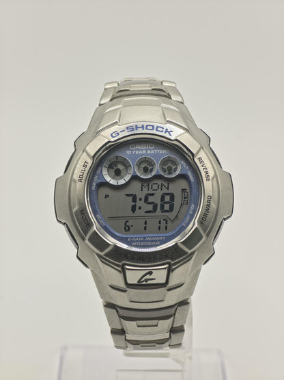 Vintage Casio G-Shock Men's Digital Watch Stainless Steel Bracelet WR20BAR Shock Resist - 338