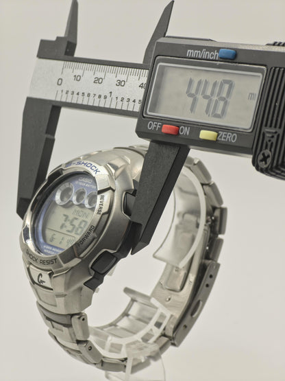 Vintage Casio G-Shock Men's Digital Watch Stainless Steel Bracelet WR20BAR Shock Resist - 338