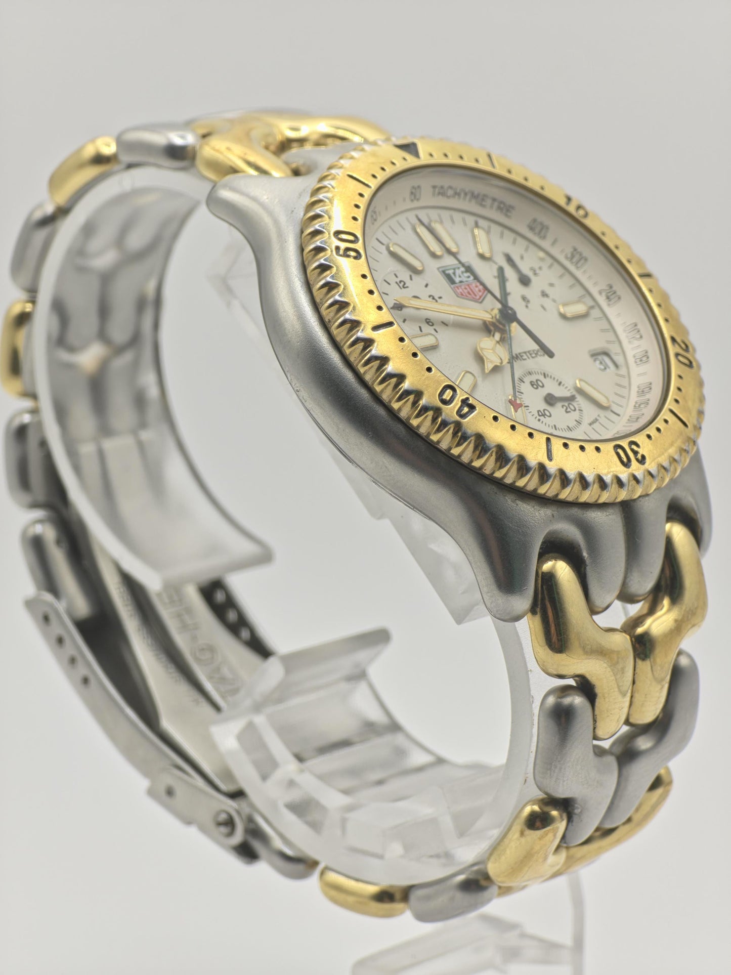 Vintage TAG Heuer Professional Chronograph Men's Watch Two Tone 200M Date Quartz - 342