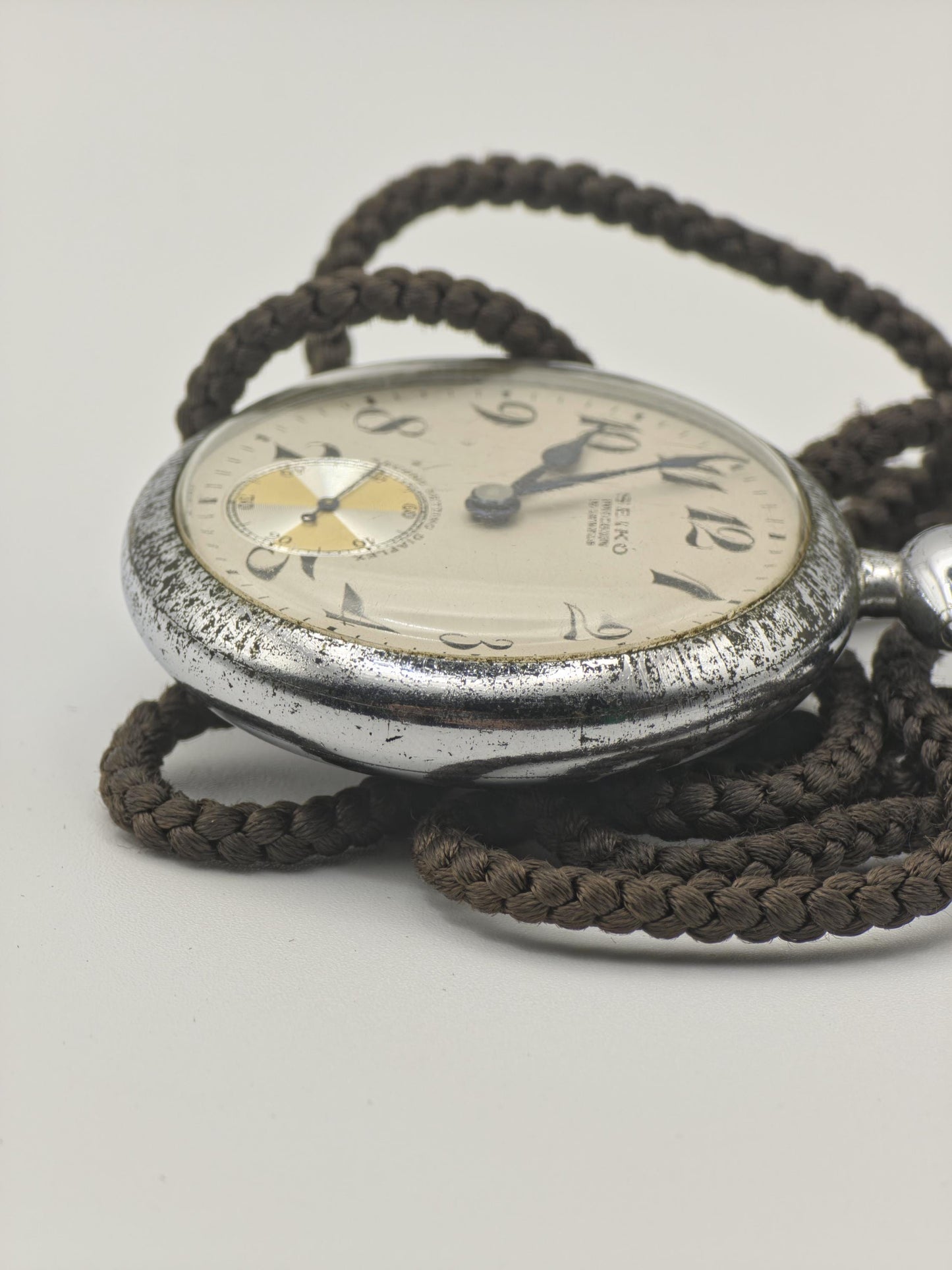 Vintage Seiko Precision Pocket Watch 15 Jewels Mechanical NTT Commemorative Japan - 344